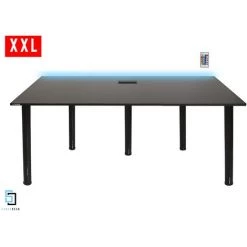 SYBERDESK Bureau Gaming PRO LED XXL - 165 X 68 X 73-76cm - Ordinateur Bureau De Jeu Avec LED - Noir - Gaming Desk - Noir 7 SYBERDESK Bureau Gaming PRO LED XXL - 165 X 68 X 73-76cm - Ordinateur Bureau De Jeu Avec LED - Noir - Gaming Desk - Noir -France Bureau Soldes 2022 47523807 2