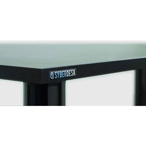 SYBERDESK Bureau Gaming PRO LED XXL - 165 X 68 X 73-76cm - Ordinateur Bureau De Jeu Avec LED - Noir - Gaming Desk - Noir 5 SYBERDESK Bureau Gaming PRO LED XXL - 165 X 68 X 73-76cm - Ordinateur Bureau De Jeu Avec LED - Noir - Gaming Desk - Noir – Image 3