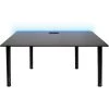 Bureau Gaming Pour Les Gamers Noir - Gaming Desk 132 X 65 Cm - Syberdesk- Ordinateur Bureau De Jeu Avec LED Pour Les Joueurs - Bureau A Domicile - Noir -France Bureau Soldes 2022 47523809 1