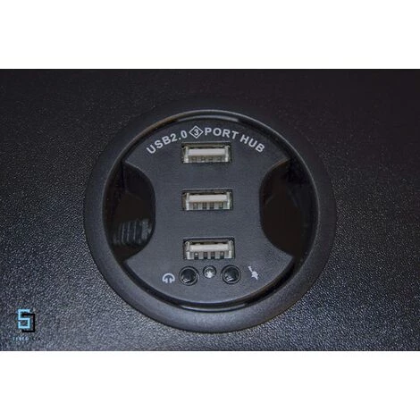 Bureau Gaming Pour Les Gamers Noir - Gaming Desk 132 X 65 Cm - Syberdesk- Ordinateur Bureau De Jeu Avec LED Et Port USB Pour Les Joueurs - Bureau A Domicile - Noir 5 Bureau Gaming Pour Les Gamers Noir - Gaming Desk 132 X 65 Cm - Syberdesk- Ordinateur Bureau De Jeu Avec LED Et Port USB Pour Les Joueurs - Bureau A Domicile - Noir – Image 3