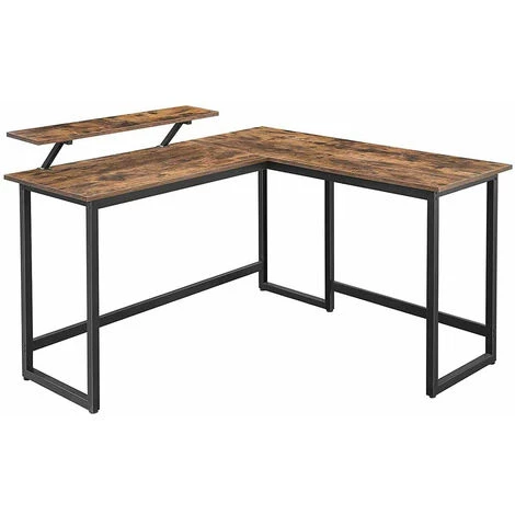 RED DECO Bureau D'angle Informatique FERGUSON Marron Médium MDF 140x130cm - Marron 3 RED DECO Bureau D'angle Informatique FERGUSON Marron Médium MDF 140x130cm - Marron