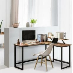 RED DECO Bureau D'angle Informatique FERGUSON Marron Médium MDF 140x130cm - Marron 11 RED DECO Bureau D'angle Informatique FERGUSON Marron Médium MDF 140x130cm - Marron -France Bureau Soldes 2022 47810292 5