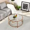 HOMEINBOX Table D'appoint CANALES Avec Plateau Rond En Verre Trempé Pointu 5028 2 HOMEINBOX Table D'appoint CANALES Avec Plateau Rond En Verre Trempé Pointu 5028 -France Bureau Soldes 2022 47837794 1