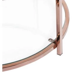 HOMEINBOX Table D'appoint CANALES Avec Plateau Rond En Verre Trempé Pointu 5028 -France Bureau Soldes 2022 47837794 4