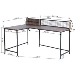 HOMEINBOX Design Mid-Century L Sharp Bureau De DirectionBureau De Direction Bureau D'angle Bureau D'écriture Bureau D'ordinateur 6569 -France Bureau Soldes 2022 47838079 5