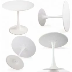 HOMEINBOX Table De Salle à Manger Blanche Table De Cuisine Ronde Avec Tube En Acier Brillant Et Base 80 X 80 X 73 Cm De Haut Convient à 2-4 Places Design En Forme De Tulipe 8249 11 HOMEINBOX Table De Salle à Manger Blanche Table De Cuisine Ronde Avec Tube En Acier Brillant Et Base 80 X 80 X 73 Cm De Haut Convient à 2-4 Places Design En Forme De Tulipe 8249 -France Bureau Soldes 2022 47838084 5