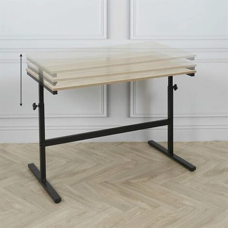 THE HOME DECO FACTORY Bureau Hauteur Réglable Austin - Noir 6 THE HOME DECO FACTORY Bureau Hauteur Réglable Austin - Noir – Image 4