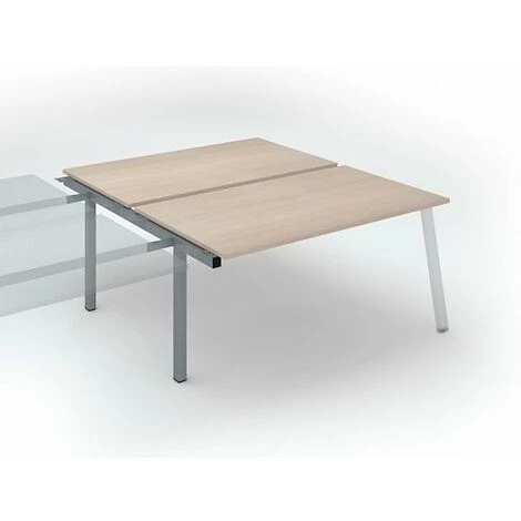 SANS MARQUE Pôle De 2 Bureaux Droits Chêne Clair L 160 X P 60 Cm, Piétement Métal Aluminium - Arch - Elément Suivant - Maxiburo - Aluminium 3 SANS MARQUE Pôle De 2 Bureaux Droits Chêne Clair L 160 X P 60 Cm, Piétement Métal Aluminium - Arch - Elément Suivant - Maxiburo - Aluminium