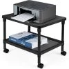 COSTWAY Support Pour Imprimante à Roulettes Verrouillable, Rangement 2 Niveaux, Meuble Pour Bureau 48 X 40 X 40 Cm Noir -France Bureau Soldes 2022 47946127 1