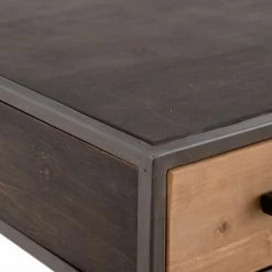 ALTOBUY KAHLA - Bureau 2 Tiroirs 1 Plateau Coulissant Bois Et Métal - Marron Foncé -France Bureau Soldes 2022 47950378 4