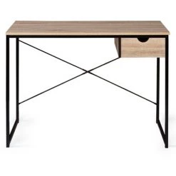 IDMARKET Bureau 1 Tiroir Latéral DETROIT Design Industriel -France Bureau Soldes 2022 48137904 3