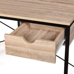 IDMARKET Bureau 1 Tiroir Latéral DETROIT Design Industriel -France Bureau Soldes 2022 48137904 5