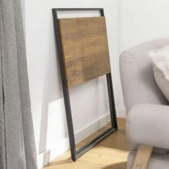 SoBuy FWT88-F Bureau Pliant Pour Petits Espaces, Bureau D'Ordinateur Table D’Etude Bureau Portable à Domicile, Salon, Chambre, Aucun Assemblage Requis Design Industriel -France Bureau Soldes 2022 48416018 4