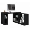 BEAUX MEUBLES PAS CHERS Bureau D'Angle Et Rayonnage Noir -France Bureau Soldes 2022 48456379 1