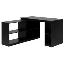 BEAUX MEUBLES PAS CHERS Bureau D'Angle Et Rayonnage Noir -France Bureau Soldes 2022 48456379 3