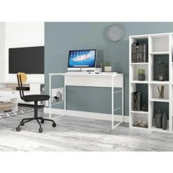 BEAUX MEUBLES PAS CHERS Bureau Blanc 120 Cm Pieds Métalliques 11 BEAUX MEUBLES PAS CHERS Bureau Blanc 120 Cm Pieds Métalliques -France Bureau Soldes 2022 48456389 5