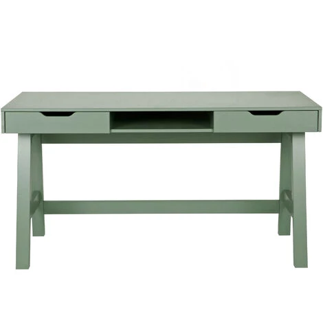 WHITELABEL Bureau Enfant En Bois De Pin Brossé - Table D'Ordinateur Vert Jade - 75x140x62 Cm - Nikki - Vert 3 WHITELABEL Bureau Enfant En Bois De Pin Brossé - Table D'Ordinateur Vert Jade - 75x140x62 Cm - Nikki - Vert