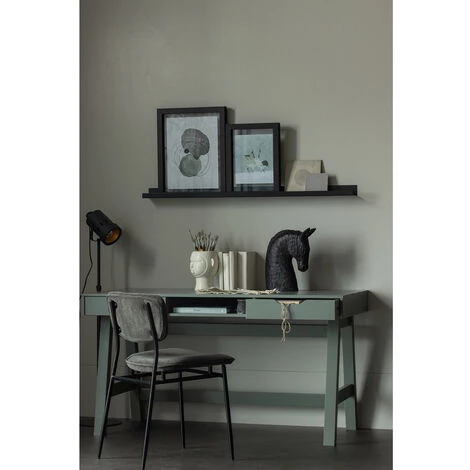 WHITELABEL Bureau Enfant En Bois De Pin Brossé - Table D'Ordinateur Vert Jade - 75x140x62 Cm - Nikki - Vert 4 WHITELABEL Bureau Enfant En Bois De Pin Brossé - Table D'Ordinateur Vert Jade - 75x140x62 Cm - Nikki - Vert – Image 2