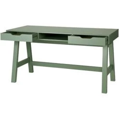 WHITELABEL Bureau Enfant En Bois De Pin Brossé - Table D'Ordinateur Vert Jade - 75x140x62 Cm - Nikki - Vert 11 WHITELABEL Bureau Enfant En Bois De Pin Brossé - Table D'Ordinateur Vert Jade - 75x140x62 Cm - Nikki - Vert -France Bureau Soldes 2022 48539861 5
