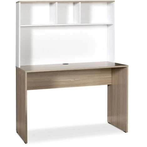 MOBILIER DECO HUGO - Bureau Avec 3 étagères Couleur Chêne Et Blanc HUGO - Blanc 3 MOBILIER DECO HUGO - Bureau Avec 3 étagères Couleur Chêne Et Blanc HUGO - Blanc