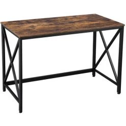 HUCOCO LUWERT - Bureau Style Loft Chambre D'ado/bureau - 150x78x60 Cm - Meuble Chambre Ado - Marron