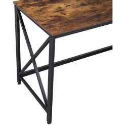 HUCOCO LUWERT - Bureau Style Loft Chambre D'ado/bureau - 150x78x60 Cm - Meuble Chambre Ado - Marron -France Bureau Soldes 2022 48663087 5