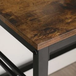 HUCOCO LOWES - Bureau Style Loft Chambre D'ado/bureau - 125.5x120x60 Cm - Meuble Chambre Ado - Marron -France Bureau Soldes 2022 48669036 4