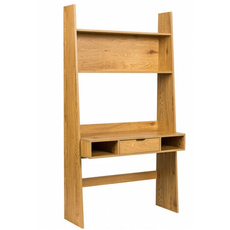 MEJA Bureau Avec étagère Et Tiroir En Décor Bois BILLIE - Mëja - Naturel 3 MEJA Bureau Avec étagère Et Tiroir En Décor Bois BILLIE - Mëja - Naturel