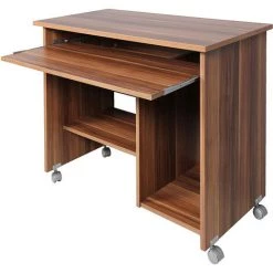 Table PC Avec 1 Tablette Clavier Noyer Repro - Dim : L90 X H72 X P48cm -PEGANE 7 Table PC Avec 1 Tablette Clavier Noyer Repro - Dim : L90 X H72 X P48cm -PEGANE -France Bureau Soldes 2022 48813465 3