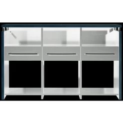 Meuble Pour Bureau En Aggloméré, Coloris Anthracite - Dim : L123 X H75 X P40 Cm.-PEGANE