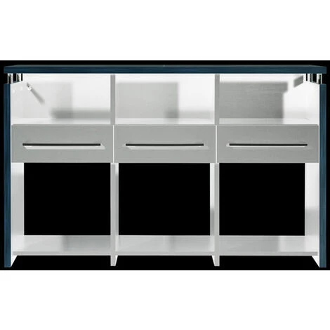 Meuble Pour Bureau En Aggloméré, Coloris Anthracite - Dim : L123 X H75 X P40 Cm.-PEGANE 3 Meuble Pour Bureau En Aggloméré, Coloris Anthracite - Dim : L123 X H75 X P40 Cm.-PEGANE