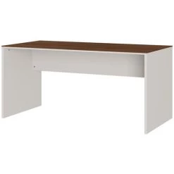 Bureau Cachemire/Noyer Repro - Longueur 158 X Profondeur 75 X Hauteur 79 Cm -PEGANE-