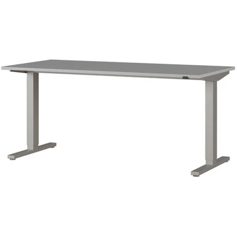 Bureau Coloris Gris Clair/Argenté - Longueur 160 X Hauteur 73-120 X Profondeur 80 Cm -PEGANE- 3 Bureau Coloris Gris Clair/Argenté - Longueur 160 X Hauteur 73-120 X Profondeur 80 Cm -PEGANE-