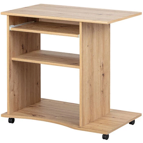 Bureau En Bois Imitation Chêne Artisan - L.80 X P.50 X H.75 Cm -PEGANE- 3 Bureau En Bois Imitation Chêne Artisan - L.80 X P.50 X H.75 Cm -PEGANE-