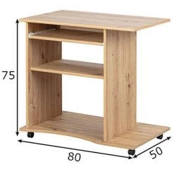 Bureau En Bois Imitation Chêne Artisan - L.80 X P.50 X H.75 Cm -PEGANE- 8 Bureau En Bois Imitation Chêne Artisan - L.80 X P.50 X H.75 Cm -PEGANE- -France Bureau Soldes 2022 48814025 3