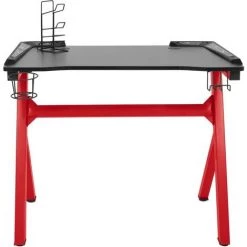 Bureau De Jeu à LED En Forme De Y Noir Et Rouge 110x60x75 Cm VidaXL 10 Bureau De Jeu à LED En Forme De Y Noir Et Rouge 110x60x75 Cm VidaXL -France Bureau Soldes 2022 49285389 4