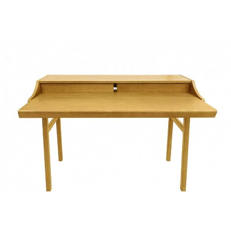 HELLIN Bureau En Bois Avec Plateau Coulissant - HOPKINS - Chêne 6 HELLIN Bureau En Bois Avec Plateau Coulissant - HOPKINS - Chêne – Image 4