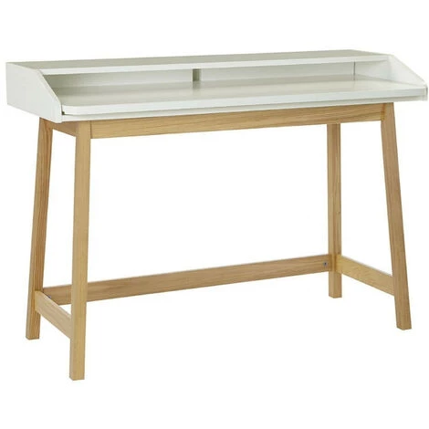 HELLIN Bureau Extensible En Bois - DIDEROT - Blanc 4 HELLIN Bureau Extensible En Bois - DIDEROT - Blanc – Image 2