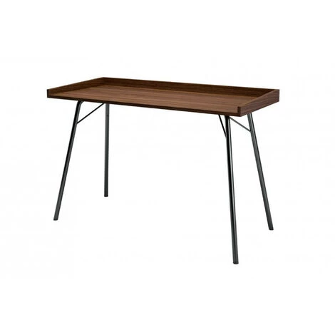 HELLIN Bureau En Bois Et Métal - BERKELEY - Noyer 3 HELLIN Bureau En Bois Et Métal - BERKELEY - Noyer