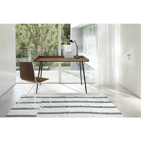 HELLIN Bureau En Bois Et Métal - BERKELEY - Noyer 4 HELLIN Bureau En Bois Et Métal - BERKELEY - Noyer – Image 2