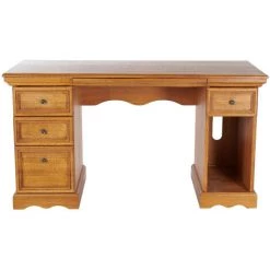 HELLIN Bureau Informatique En Chêne Massif Avec Tirette Pour Clavier - LA BRESSE - Bois Foncé 9 HELLIN Bureau Informatique En Chêne Massif Avec Tirette Pour Clavier - LA BRESSE - Bois Foncé -France Bureau Soldes 2022 49302752 3