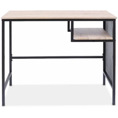 ALICE'S HOME Bureau Décor Bois Et Métal - Loft - 90cm. 1 Casier De Rangement - Bois 7 ALICE'S HOME Bureau Décor Bois Et Métal - Loft - 90cm. 1 Casier De Rangement - Bois – Image 5