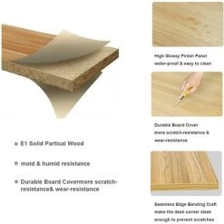 Soges Bureau D'Ordinateur Informatique Bureau Industriel 120 X 60cm Postes De Travail Table Salle à Manger Table D’étude/d'écriture Pour Maison/Bureau, Noir -France Bureau Soldes 2022 50064961 3