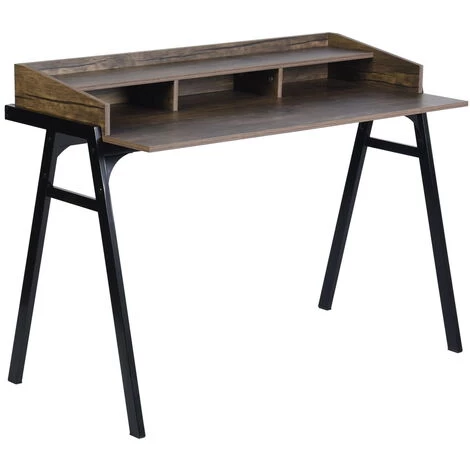 HOMEINBOX Bureau D'écriture De Style Mid-Century De 120 Cm De Large Avec 4 étagères Extérieures Spacieuses 6512 4 HOMEINBOX Bureau D'écriture De Style Mid-Century De 120 Cm De Large Avec 4 étagères Extérieures Spacieuses 6512 – Image 2