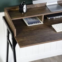 HOMEINBOX Bureau D'écriture De Style Mid-Century De 120 Cm De Large Avec 4 étagères Extérieures Spacieuses 6512 10 HOMEINBOX Bureau D'écriture De Style Mid-Century De 120 Cm De Large Avec 4 étagères Extérieures Spacieuses 6512 -France Bureau Soldes 2022 50146643 4