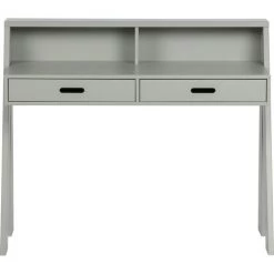 Bureau En Pin Coloris Gris Béton - 93 X 112 X 55 Cm -PEGANE-