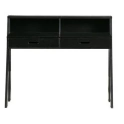 Bureau En Pin Massif Coloris Noir - H.93 X L.212 X P.55 Cm -PEGANE-