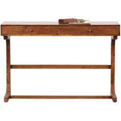 Bureau En Bois D'acacia Finition Brun - H.76 X L.116 X P.43 Cm -PEGANE- 8 Bureau En Bois D'acacia Finition Brun - H.76 X L.116 X P.43 Cm -PEGANE- -France Bureau Soldes 2022 50174951 3