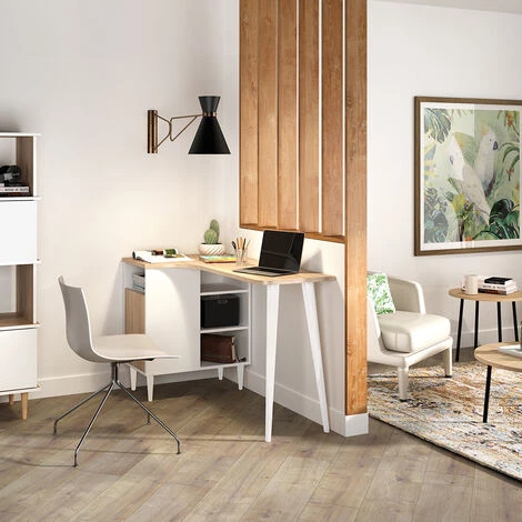 TEMAHOME - Bureau NOOK Blanc Et Chêne Naturel - Nero E Quercia Naturale 4 TEMAHOME - Bureau NOOK Blanc Et Chêne Naturel - Nero E Quercia Naturale – Image 2