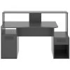 Bureau Gaming Table De Jeu Coloris graphite - Longueur 153,5 x Profondeur 62-68.5 x Hauteur 84.2-97 cm -PEGANE- -France Bureau Soldes 2022 50697805 1
